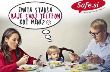 plakat imata starša raje svoj etelefon kot mene - safe.si